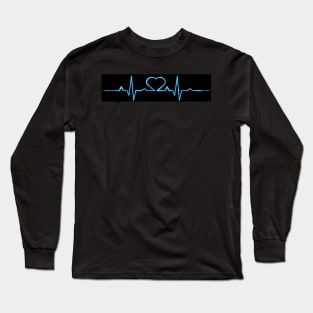 Neon Heartbeat Indicator with Heart Long Sleeve T-Shirt